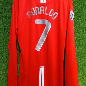 Camiseta Manchester United 2007/08 Mangas Largas