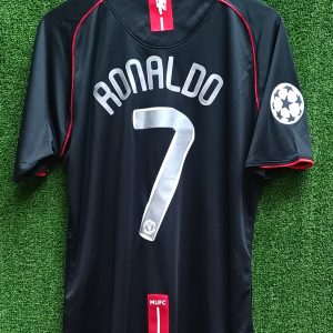 Camiseta Machester United 2007/2008 (alterna negra) Manga Corta