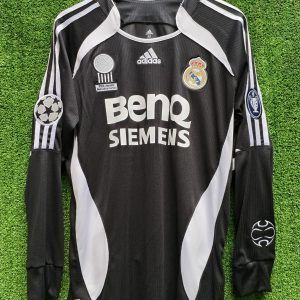 Camiseta Real Madrid 2006/2007 Alterna Negra (Mangas Largas)